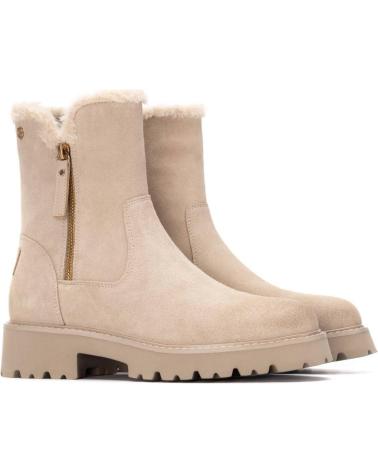 STIVALETTO CARMELA 162718 BEIGE CON CERNIERA E FODERA IN PELLICCIA SINTETICA BEIG