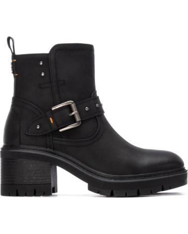 REFRESH 172910 BLACK ANKLE BOOT WITH BUCKLE AND STUDS NEGRO