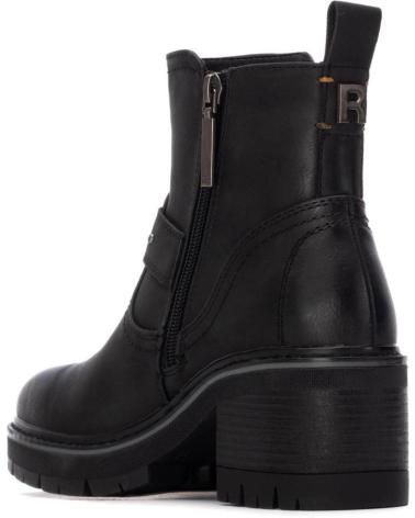 REFRESH 172910 BLACK ANKLE BOOT WITH BUCKLE AND STUDS NEGRO