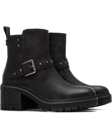 REFRESH 172910 BLACK ANKLE BOOT WITH BUCKLE AND STUDS NEGRO