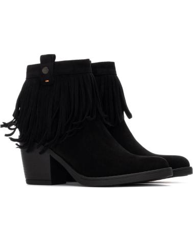 BOTTE REFRESH 172966 NOIRE À FRANGES STYLE COWBOY NEGRO