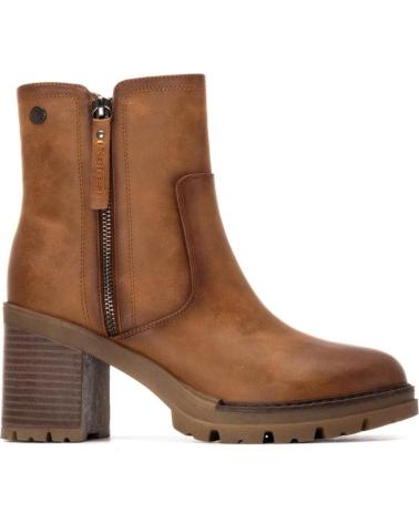 STIVALETTI REFRESH 172970 CAMMELLO CON TACCO E SUOLA TRACK CAMEL