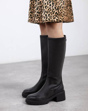 HOHE STIEFEL REFRESH 172971 SCHWARZ MIT PROFILSOHLE NEGRO