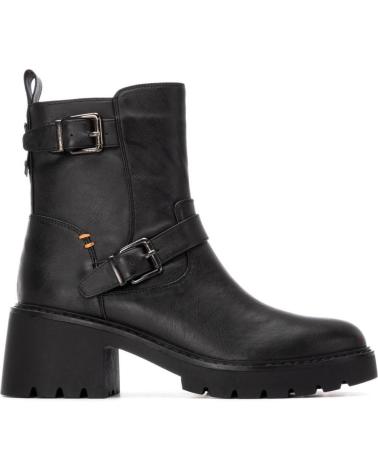 REFRESH 172973 SCHWARZE STIEFELETTE MIT SCHNALLEN UND PROFILSOHLE NEGRO