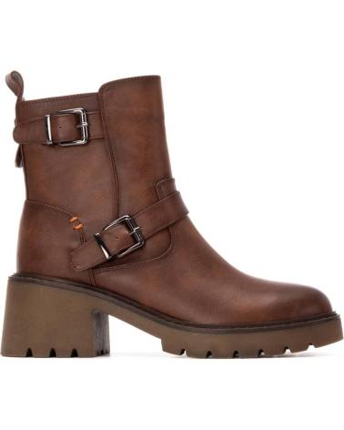 REFRESH 172973 CAMEL STIEFELETTE MIT SCHNALLEN UND PROFILSOHLE CAMEL