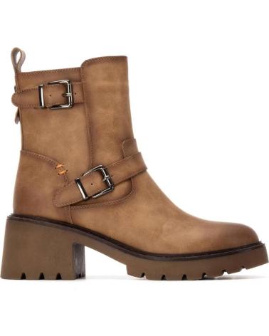 REFRESH 172973 BEIGE STIEFELETTE MIT SCHNALLEN UND PROFILSOHLE BEIGE