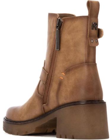 BOTTINE REFRESH 172973 BEIGE À BOUCLES ET SEMELLE CRANTÉE BEIGE