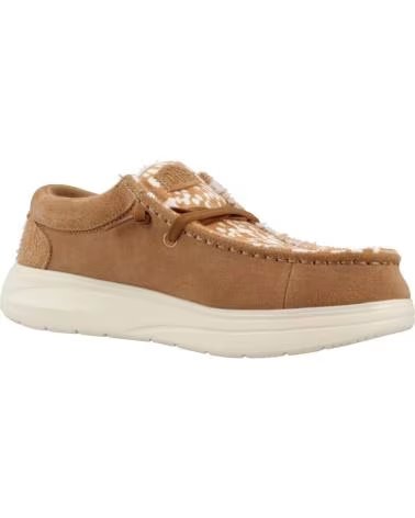 ZAPATILLAS CASUAL MUJER WENDY LUXE ANIMAL PRINT TAN HEY DUDE TAN