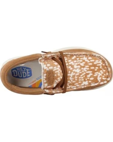 ZAPATILLAS CASUAL MUJER WENDY LUXE ANIMAL PRINT TAN HEY DUDE TAN