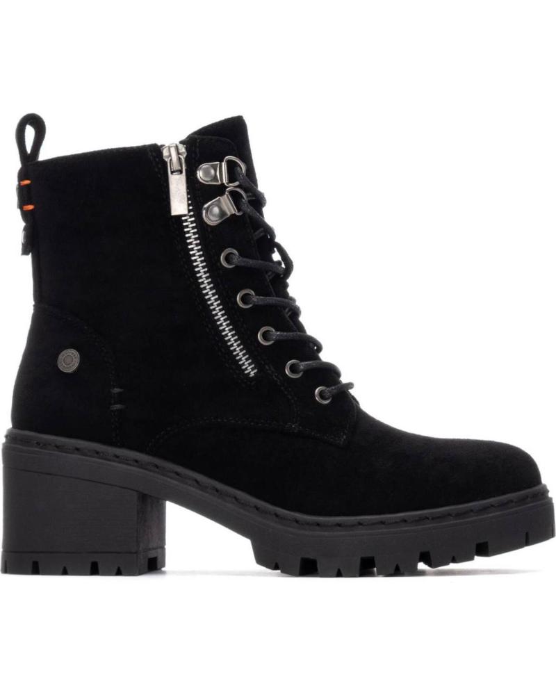 BOTINS REFRESH 173022 PRETAS COM ATACADORES E FECHO ÉCLAIR NEGRO