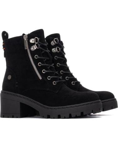 BOTINS REFRESH 173022 PRETAS COM ATACADORES E FECHO ÉCLAIR NEGRO