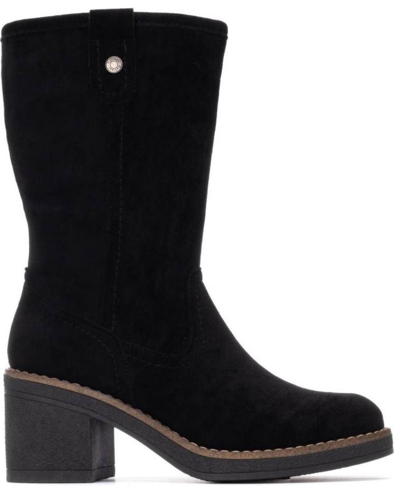 BOTA REFRESH 173040 PRETA - ESTILO CASUAL COM SALTO LARGO NEGRO