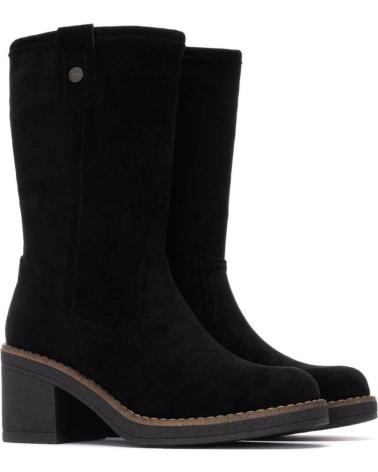BOTA REFRESH 173040 PRETA - ESTILO CASUAL COM SALTO LARGO NEGRO