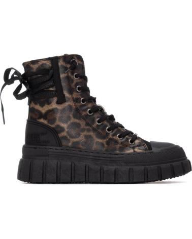 BOTAS REFRESH 173077 CAMEL COM ESTAMPADO ANIMAL E PLATAFORMA CAMEL