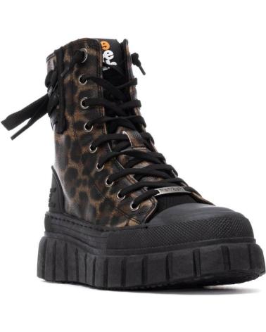 BOTAS REFRESH 173077 CAMEL COM ESTAMPADO ANIMAL E PLATAFORMA CAMEL