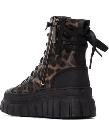 BOTAS REFRESH 173077 CAMEL COM ESTAMPADO ANIMAL E PLATAFORMA CAMEL