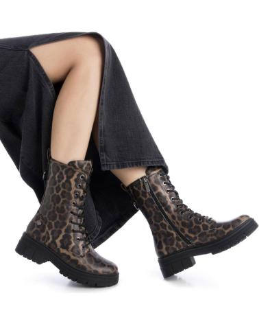 BOTA MILITAR REFRESH 173083 ESTAMPA LEOPARDO - ESTILO ROCKER COM ATACADORES LEOPARDO
