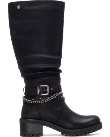 BOTAS REFRESH 173248 PRETAS COM CORRENTE E FIVELA NEGRO