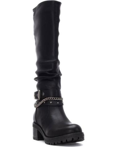 BOTAS REFRESH 173248 PRETAS COM CORRENTE E FIVELA NEGRO