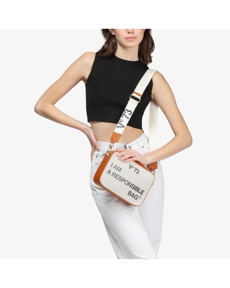 BOLSA A TIRACOLO V73 TASCAPANE RESPONSIBILITY MARROM NATURAL NTRLCUO