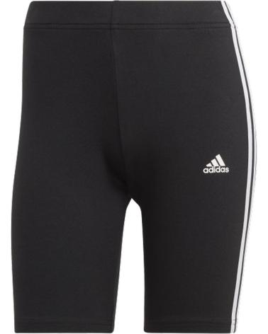 LEGGINGS CORTI ADIDAS 3 STRISCE NERO NEGRO