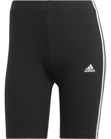 LEGGINGS CORTI ADIDAS 3 STRISCE NERO NEGRO