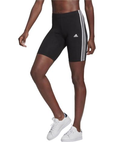 LEGGINGS CORTI ADIDAS 3 STRISCE NERO NEGRO