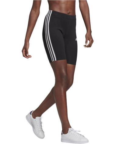 LEGGINGS CORTI ADIDAS 3 STRISCE NERO NEGRO