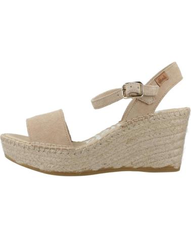 VIDORRETA 37900SRDO - KEILSANDALETTEN ESPADRILLE HELLBRAUN SAND ARENA