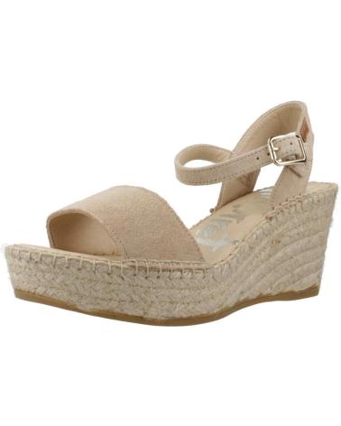 VIDORRETA 37900SRDO - KEILSANDALETTEN ESPADRILLE HELLBRAUN SAND ARENA