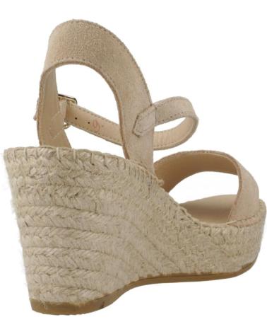 VIDORRETA 37900SRDO - KEILSANDALETTEN ESPADRILLE HELLBRAUN SAND ARENA