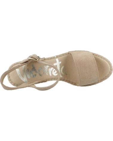 VIDORRETA 37900SRDO - KEILSANDALETTEN ESPADRILLE HELLBRAUN SAND ARENA