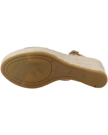 VIDORRETA 37900SRDO - KEILSANDALETTEN ESPADRILLE HELLBRAUN SAND ARENA