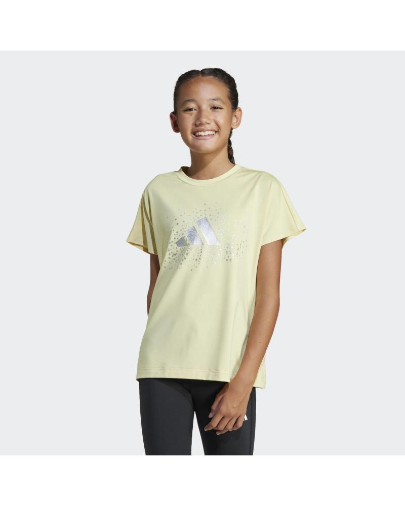 T-SHIRT ADIDAS MANGA CURTA JC7447 AMARELO PARA MENINA AMARILLO