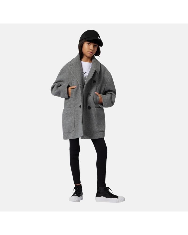 DKNY MANTEAU À CARREAUX GRIS NAN