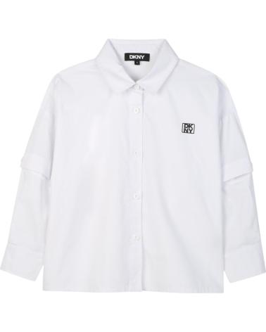 CAMICIA BIANCA DKNY CON COLLETTO CLASSICO E LOGO NAN
