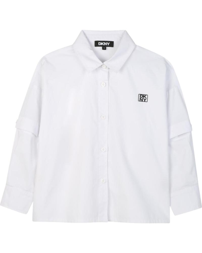 CAMICIA BIANCA DKNY CON COLLETTO CLASSICO E LOGO NAN