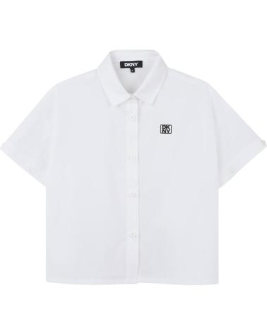 CAMICIA BIANCA DKNY CON COLLETTO CLASSICO E LOGO NAN