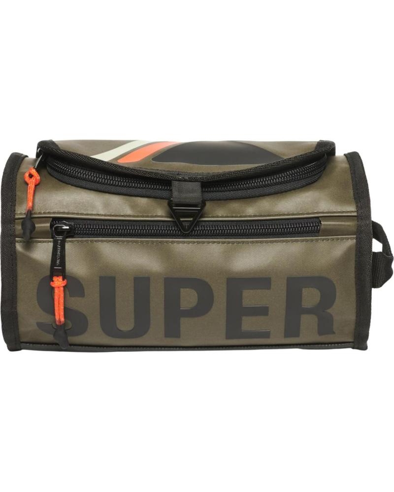 NECESER SUPERDRY BARREL EN VERDE OLIVA CON LOGO NAN