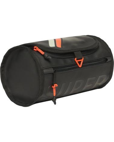 SUPERDRY BARREL WASH BAG IN BLACK WITH ORANGE DETAILS NAN