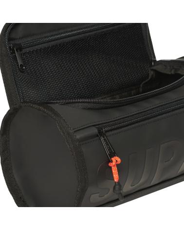 SUPERDRY BARREL WASH BAG IN BLACK WITH ORANGE DETAILS NAN
