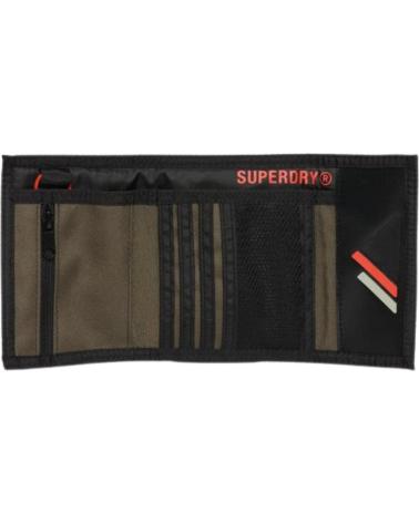 SUPERDRY BIFOLD-GELDBÖRSE MIT GROSSEM LOGO - KHAKIGRÜN NAN