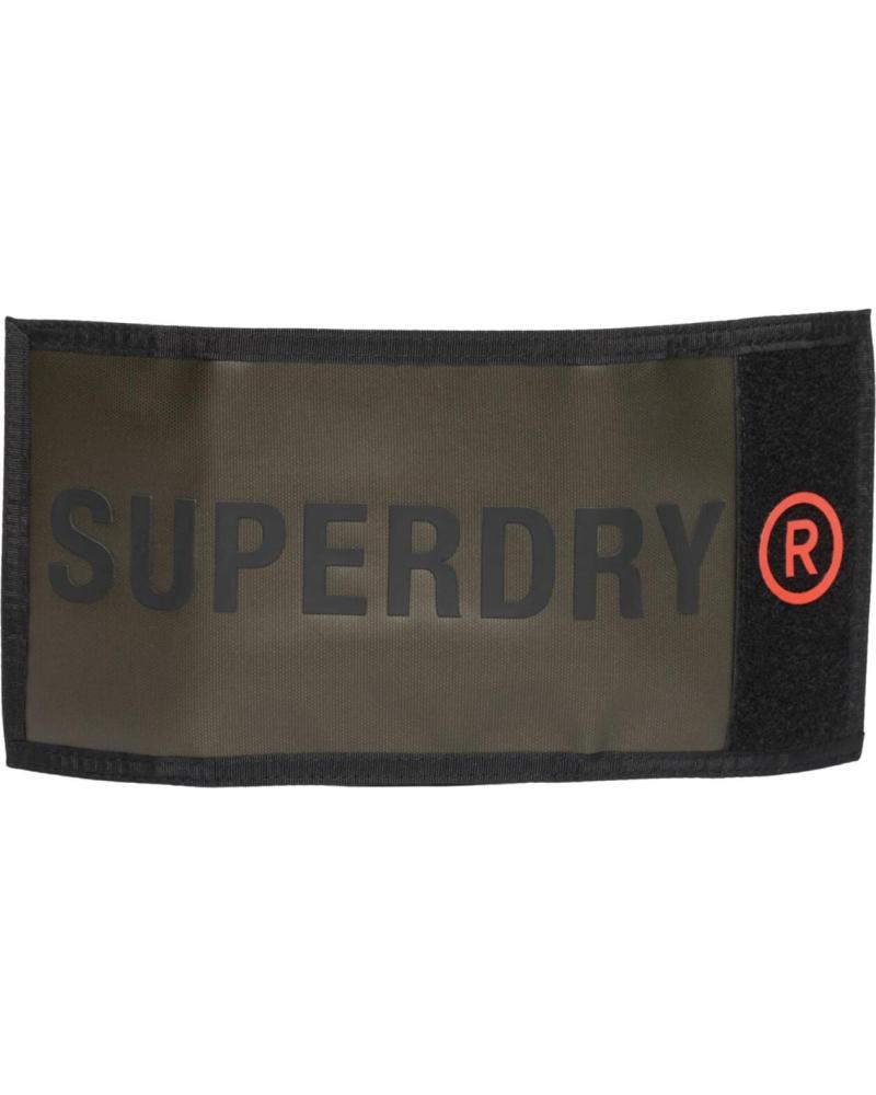 SUPERDRY BIFOLD-GELDBÖRSE MIT GROSSEM LOGO - KHAKIGRÜN NAN