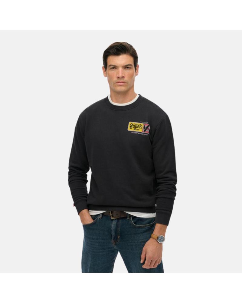 SUPERDRY RUNDHALS-SWEATSHIRT HERREN SCHWARZ NAN NAN