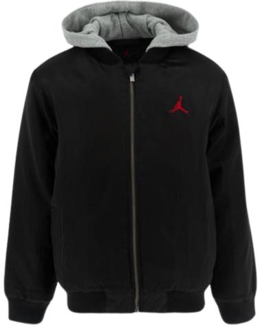 CHAQUETA BOMBER REVERSIBLE JORDAN NEGRA CON CAPUCHA GRIS NAN