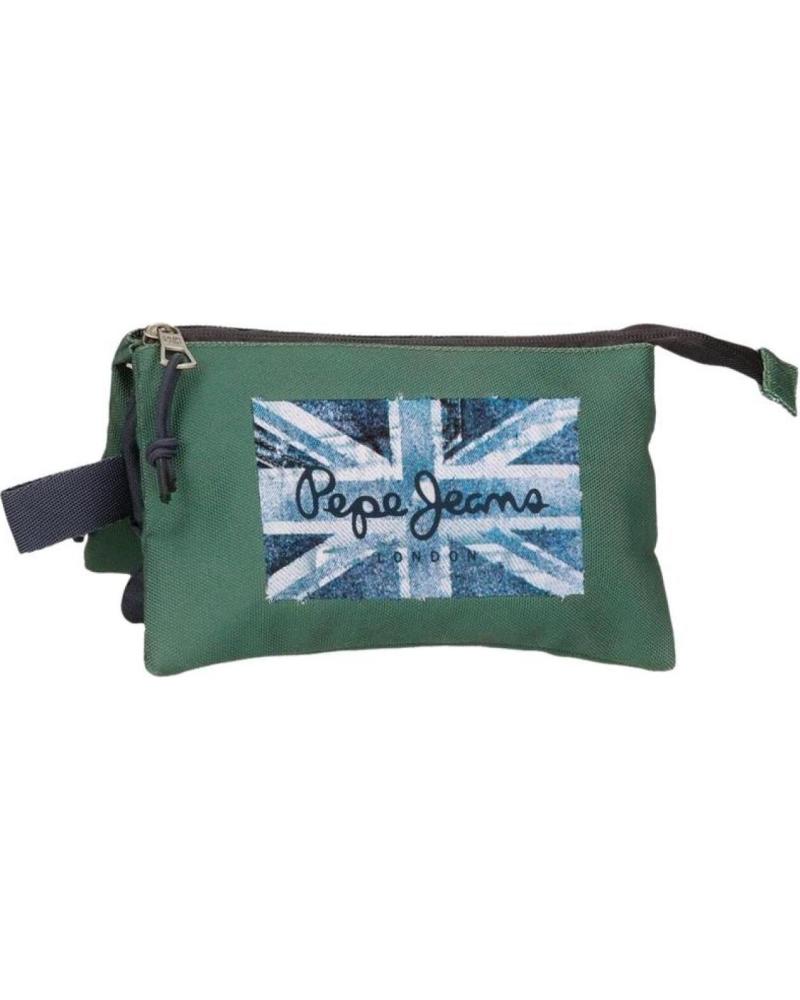 PEPE JEANS GREEN TOILETRY BAG WITH UNION JACK DESIGN NAN