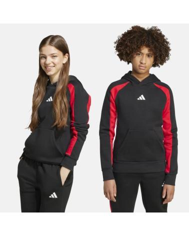 SWEAT À CAPUCHE ADIDAS NOIR ET ROUGE POUR FILLE NAN