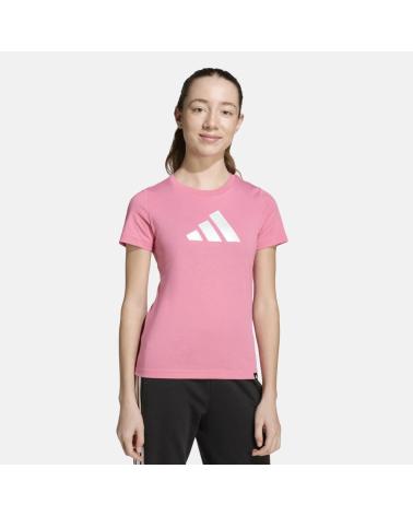 ADIDAS T-SHIRT SPORTIVA ROSA A MANICHE CORTE CON LOGO NAN