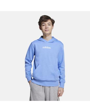 ADIDAS FELPA CON CAPPUCCIO E LOGO PER BAMBINO - AZZURRO NAN