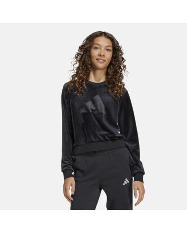 FELPA ADIDAS NERA CON LOGO IN RILIEVO NAN